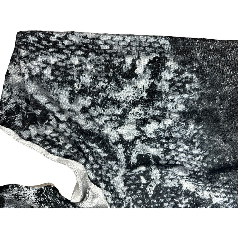 Desigual Baku Sweater Black & White Silver Assymetrical Zip Size Large - Picture 11 of 13